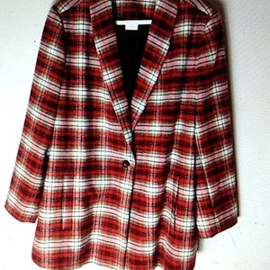 Ladies Plus size Plaid Blazer